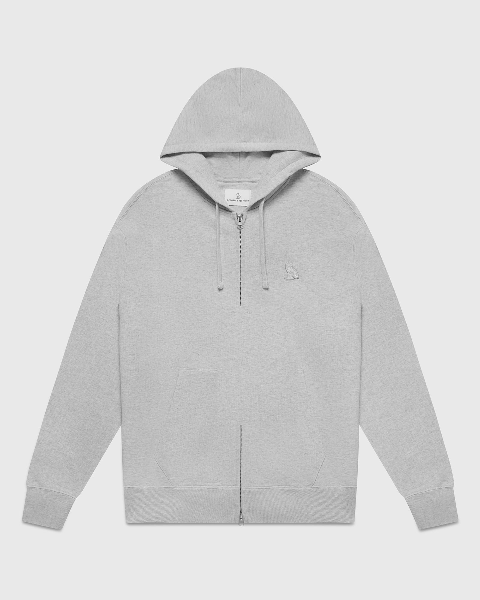 Mens | Classic Full-Zip Hoodie | Ash Heather Grey