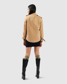 Women | Cool Nights Cropped Trench Coat | Khaki