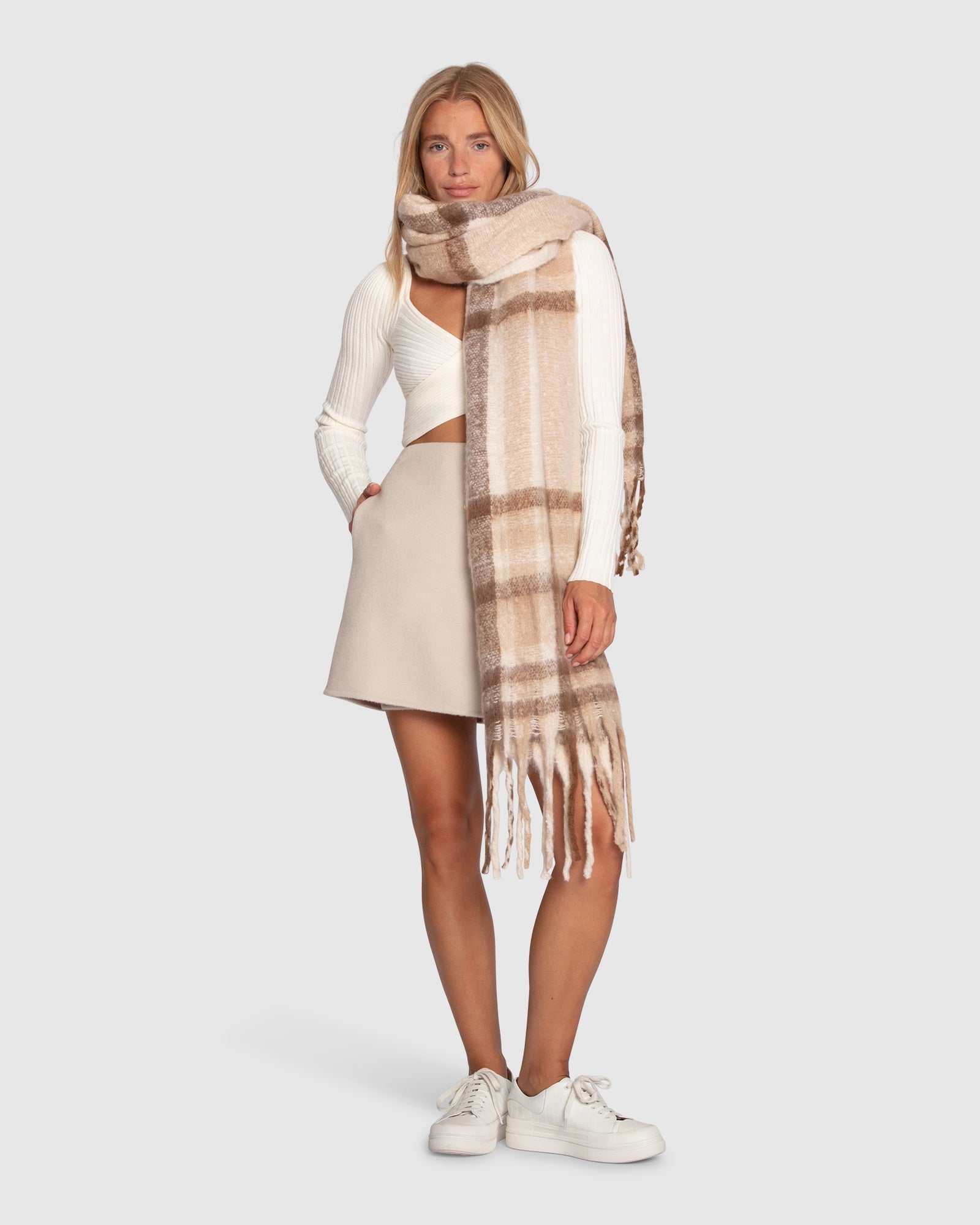 Women | Coming Home Scarf | Beige