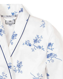 Kid's Twill Robe in Indigo Floral in Indigo Floral#Color_Indigo Floral