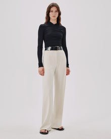 Women | Crossover Neck Top | Black