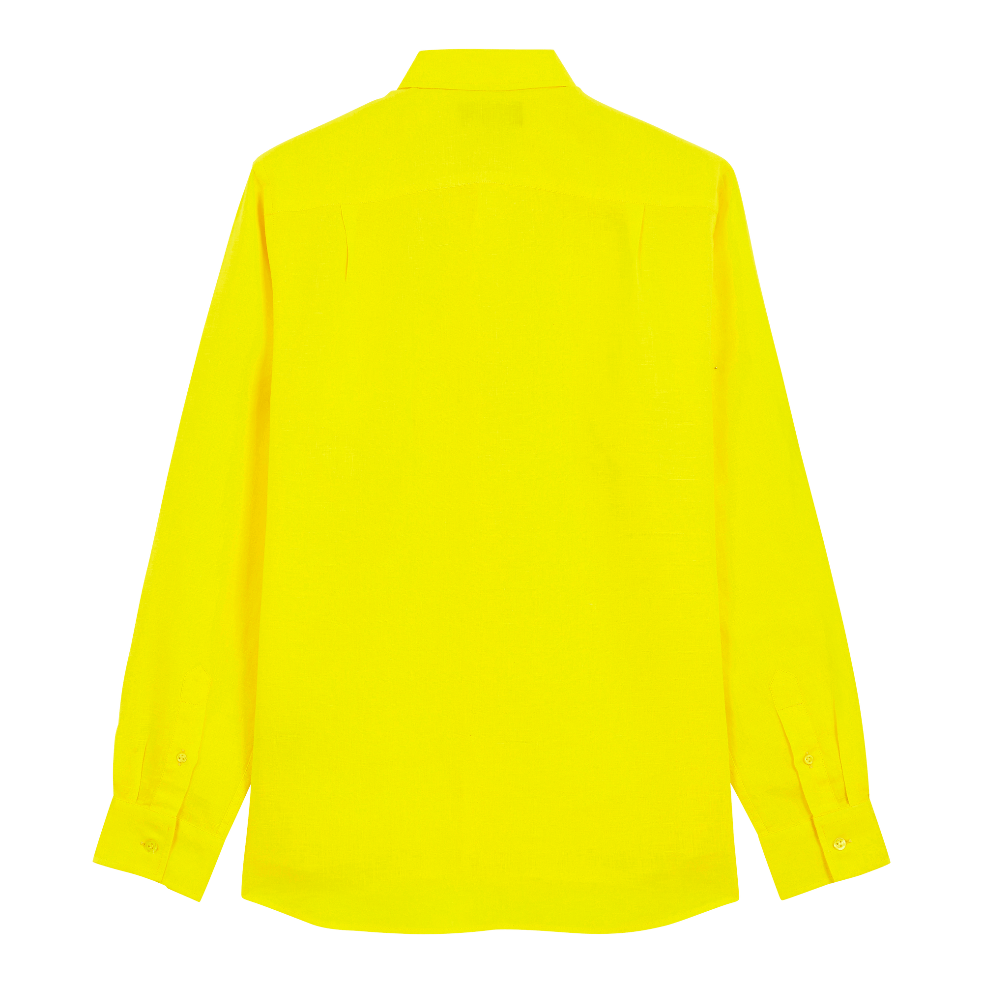 Men | Solid Linen Shirt | Gold Button