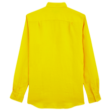 Men | Solid Linen Shirt | Safran