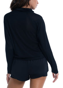 High Neck Pullover Long Sleeve | Black