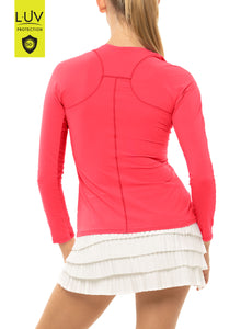 Breeze Long Sleeve Crew | Coral Crush