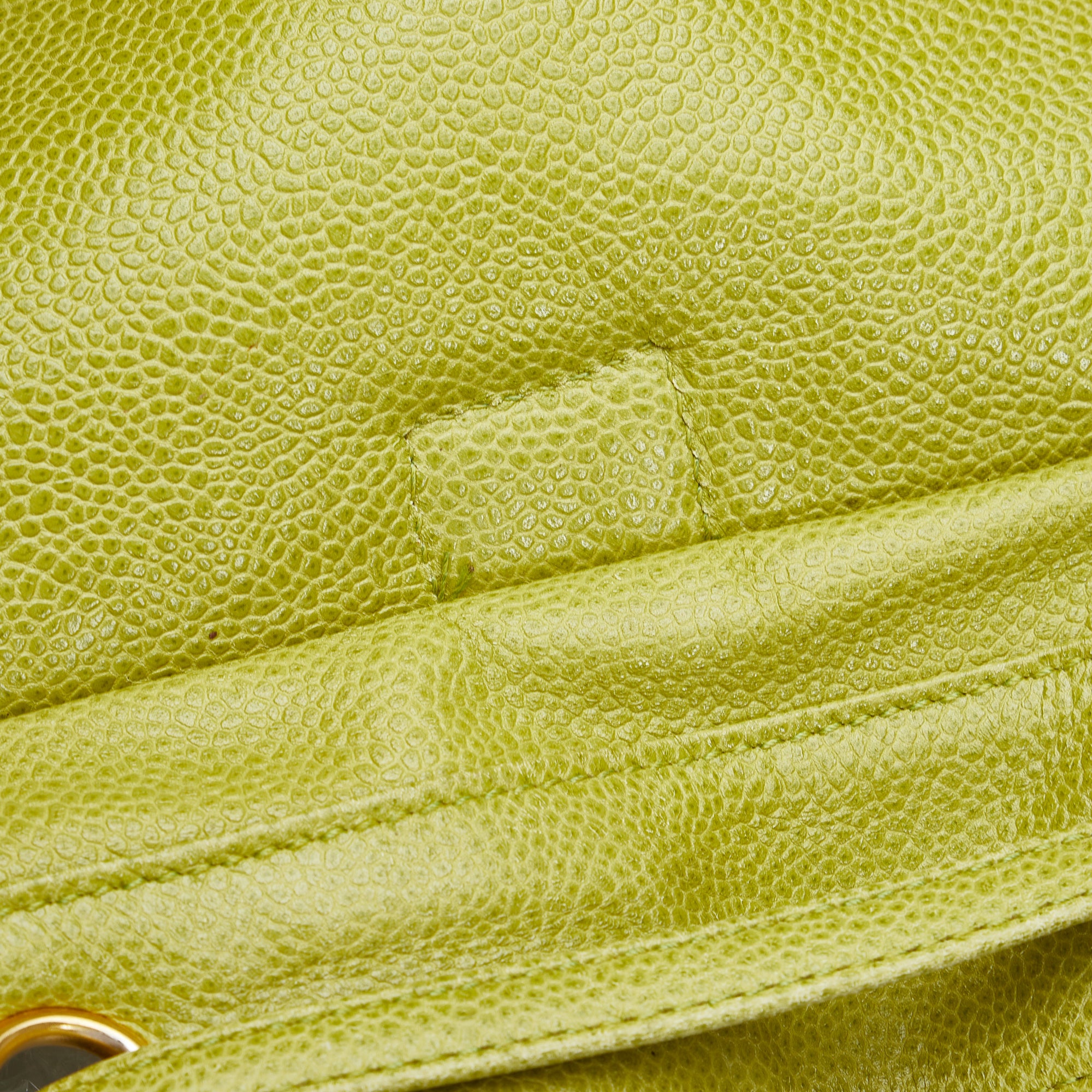 Chanel Pre-Owned Caviar Triple CC Backpack | Women | Green x Light Green