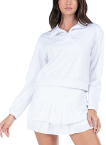 Mock Pullover | White