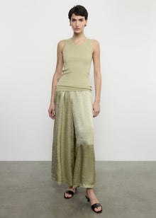 Cotton Rib Scoop Tank | Celadon