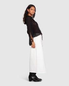 Women | Current Obsession Tie Shirt | Black