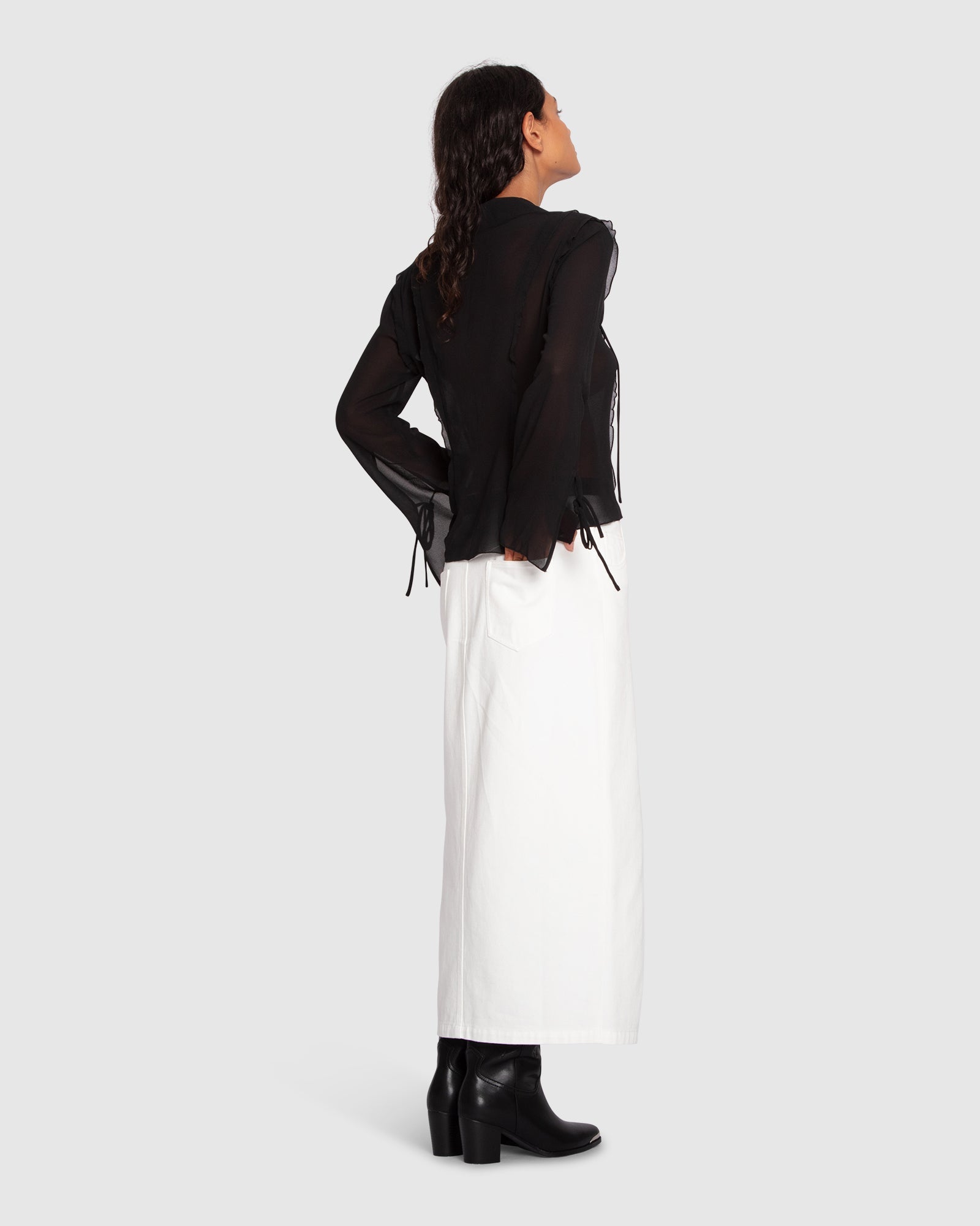 Women | Current Obsession Tie Shirt | Black