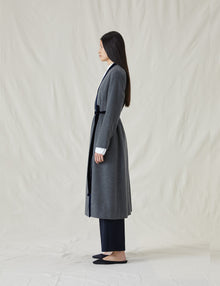 Womens | The Cashmere Wrap Coat | Charcoal