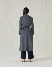 Womens | The Cashmere Wrap Coat | Charcoal