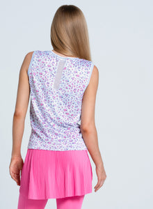 Moon Flower Twist Front Tank | Powder Blue