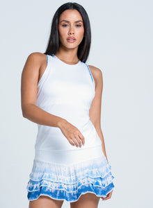 Shibori Stripe Tank | White
