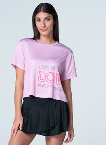Live Life With Love Short Sleeve | Pink