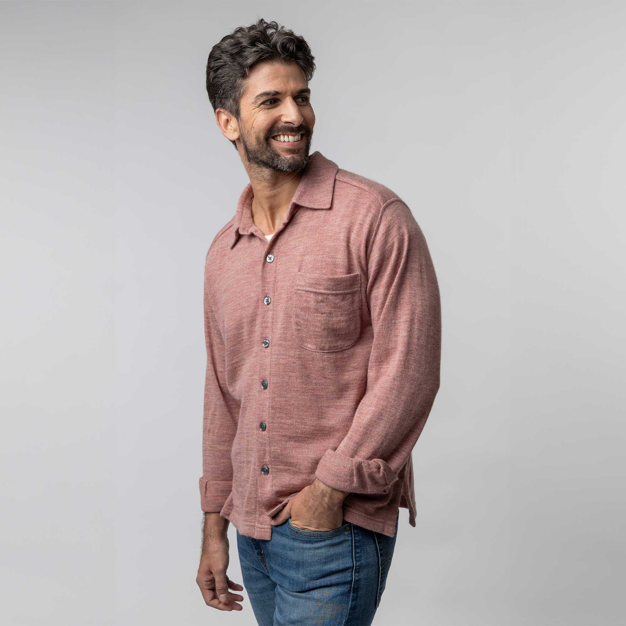 Men | Knit Shirt | Pink Grapefruit