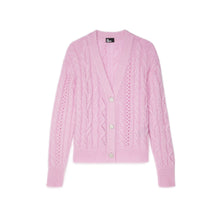 Cable-Knit Wool-Blend Cardigan | Women | Pink