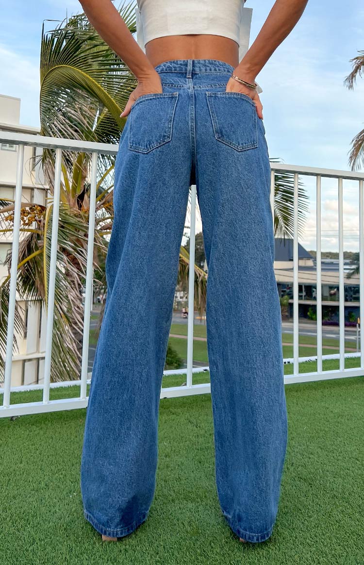 Calliope Mid Rise Slouchy Jeans | Mid Wash