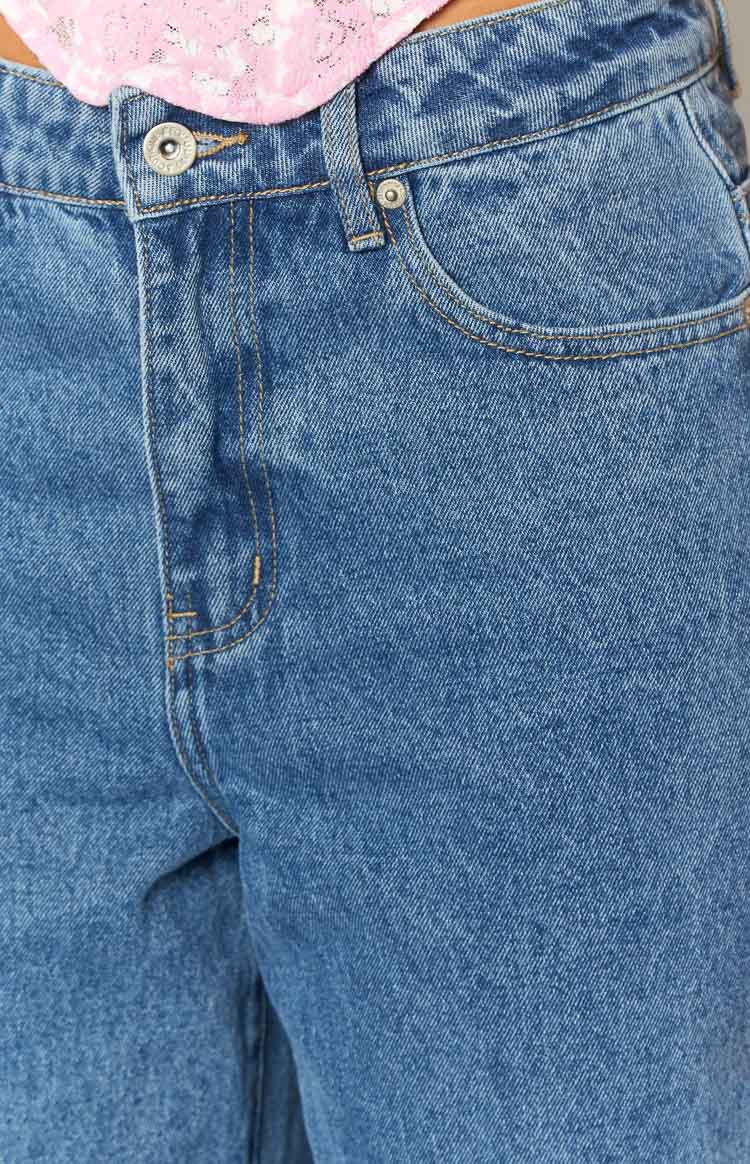 Calliope Mid Rise Slouchy Jeans | Mid Wash