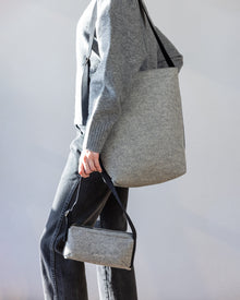 Campus Merino Wool Shoulder Bag | Granite