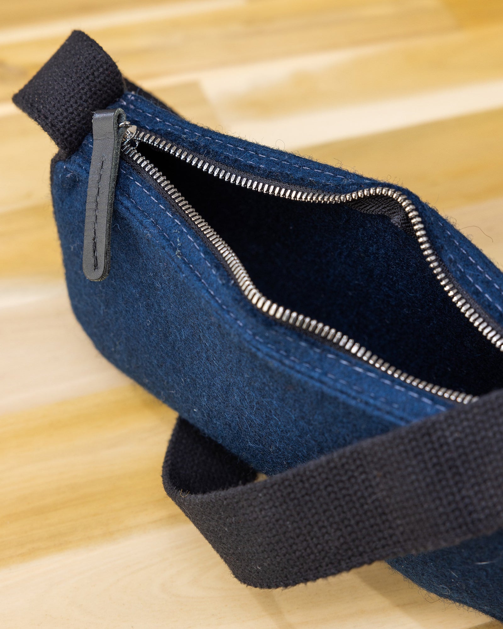Campus Merino Wool Shoulder Bag | Marine
