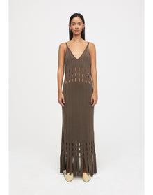 Candle | Long Fringe Dress | Bronze