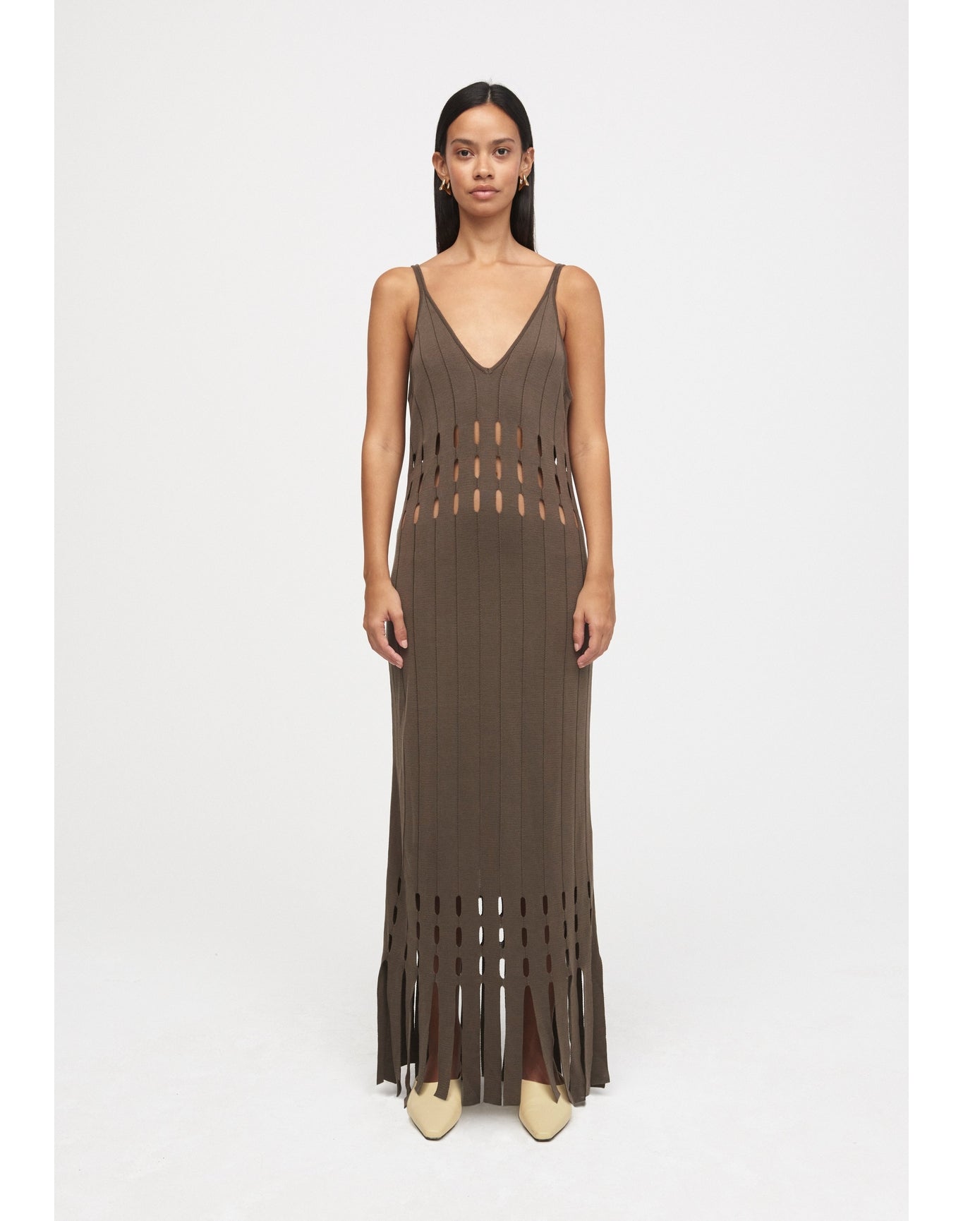 Candle | Long Fringe Dress | Bronze