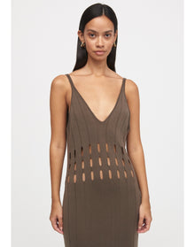 Candle | Long Fringe Dress | Bronze