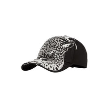 Cap With Snake Leopard Embroidery | Women | Black