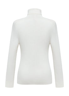 Cashmere Seamless Base Layer Top | White