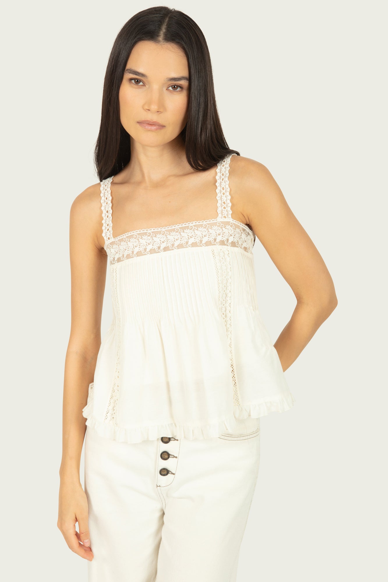 Audrey Top | Antique Creme