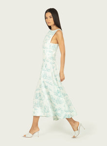 Rhoda Dress | Weathered Blue Toile Print