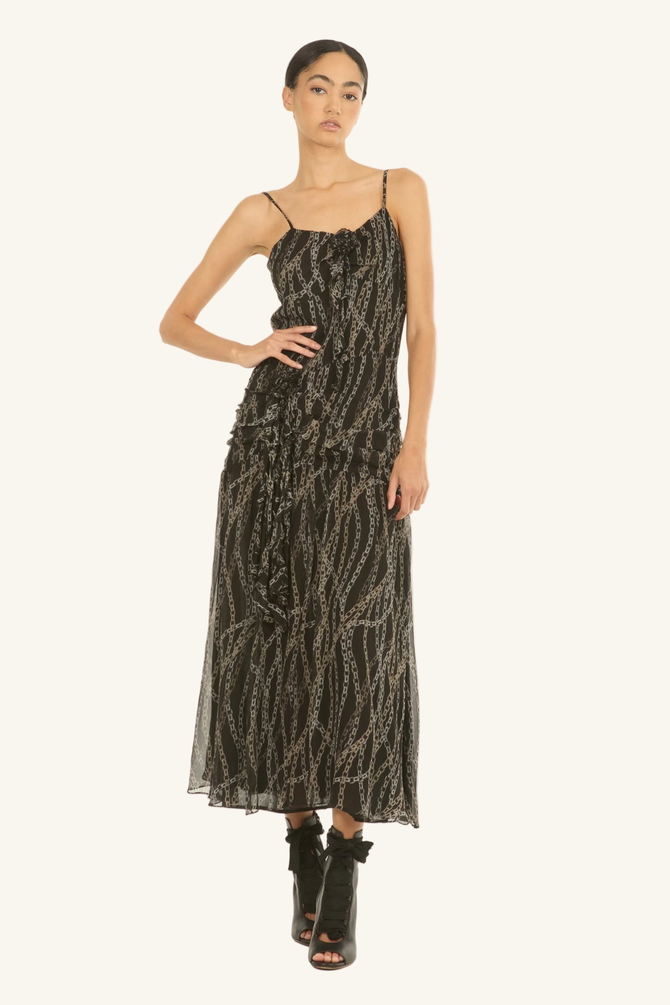 Mira Maxi Dress | Black Chain