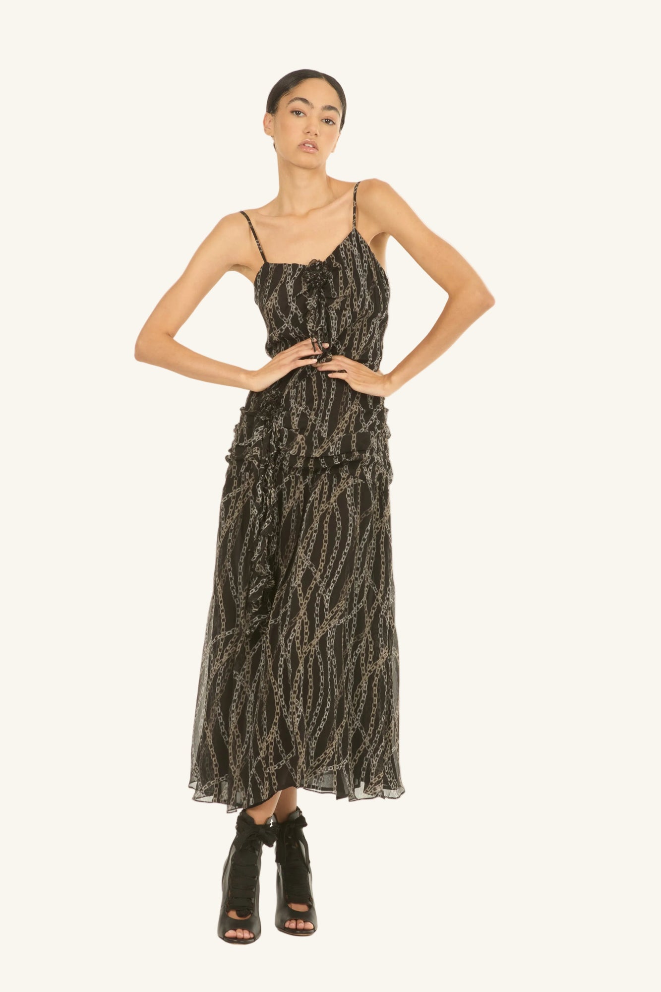 Mira Maxi Dress | Black Chain