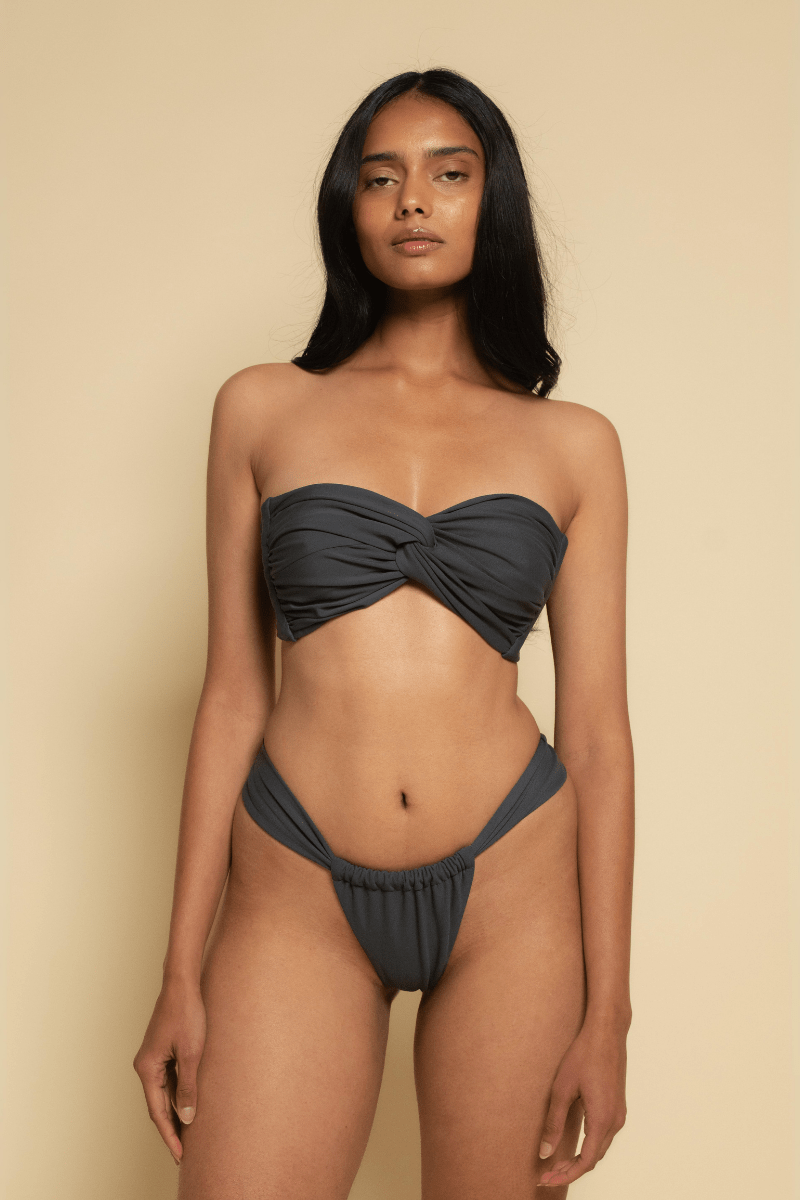 Turban Bikini Top | Charcoal