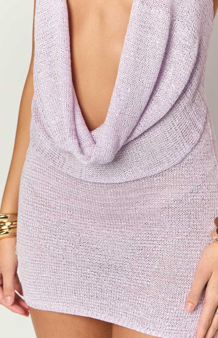 Charl Cowl Neck Mini Dress | Lilac