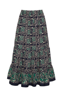 Chase Skirt | Le Stampe Eve Blue
