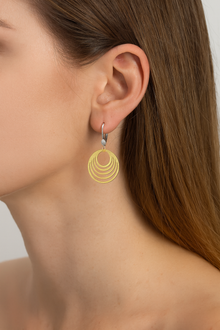 14Kt Yellow Gold Oval And Diamond Earring | Yellow Gold
