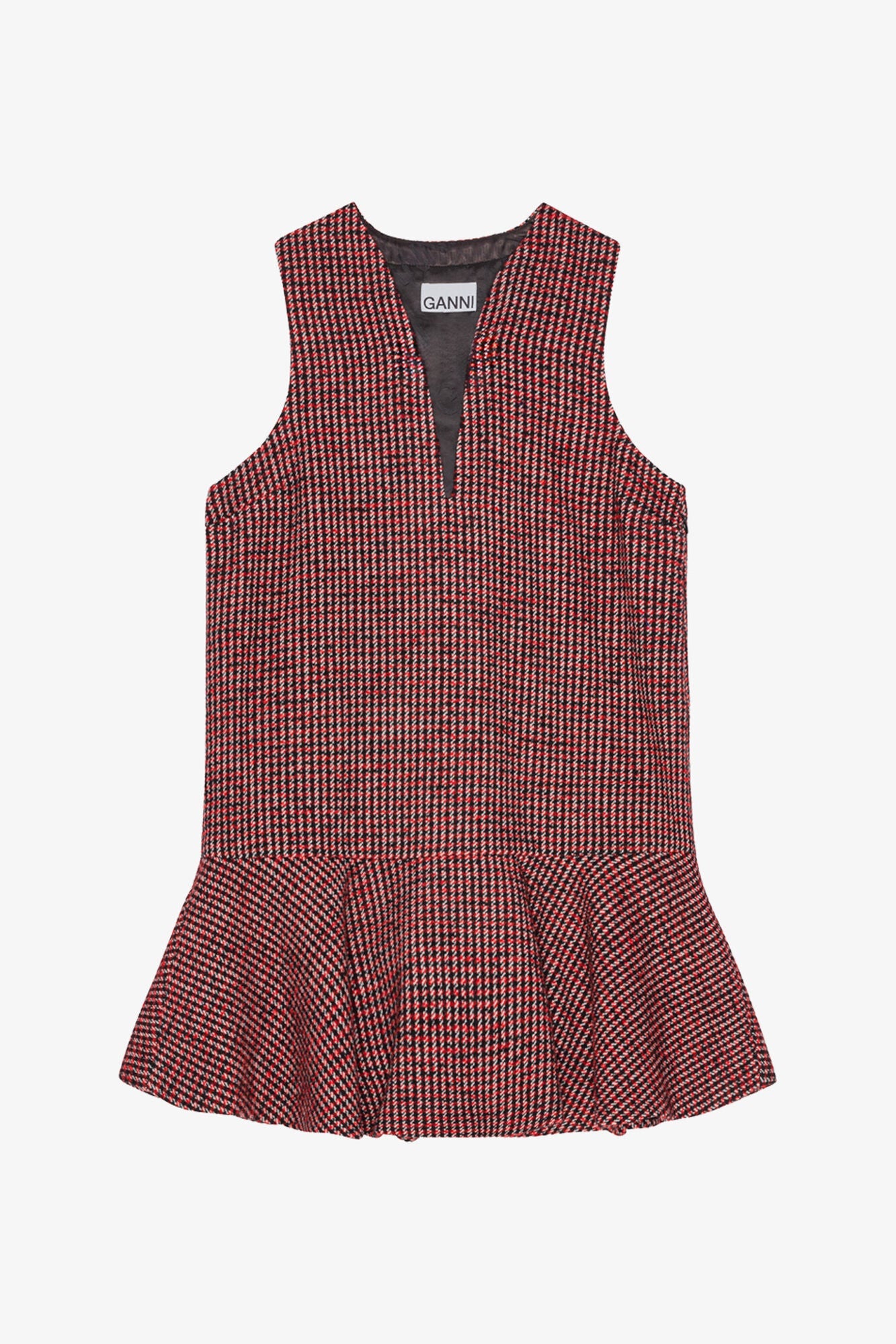 Check Mini Dress | Racing Red