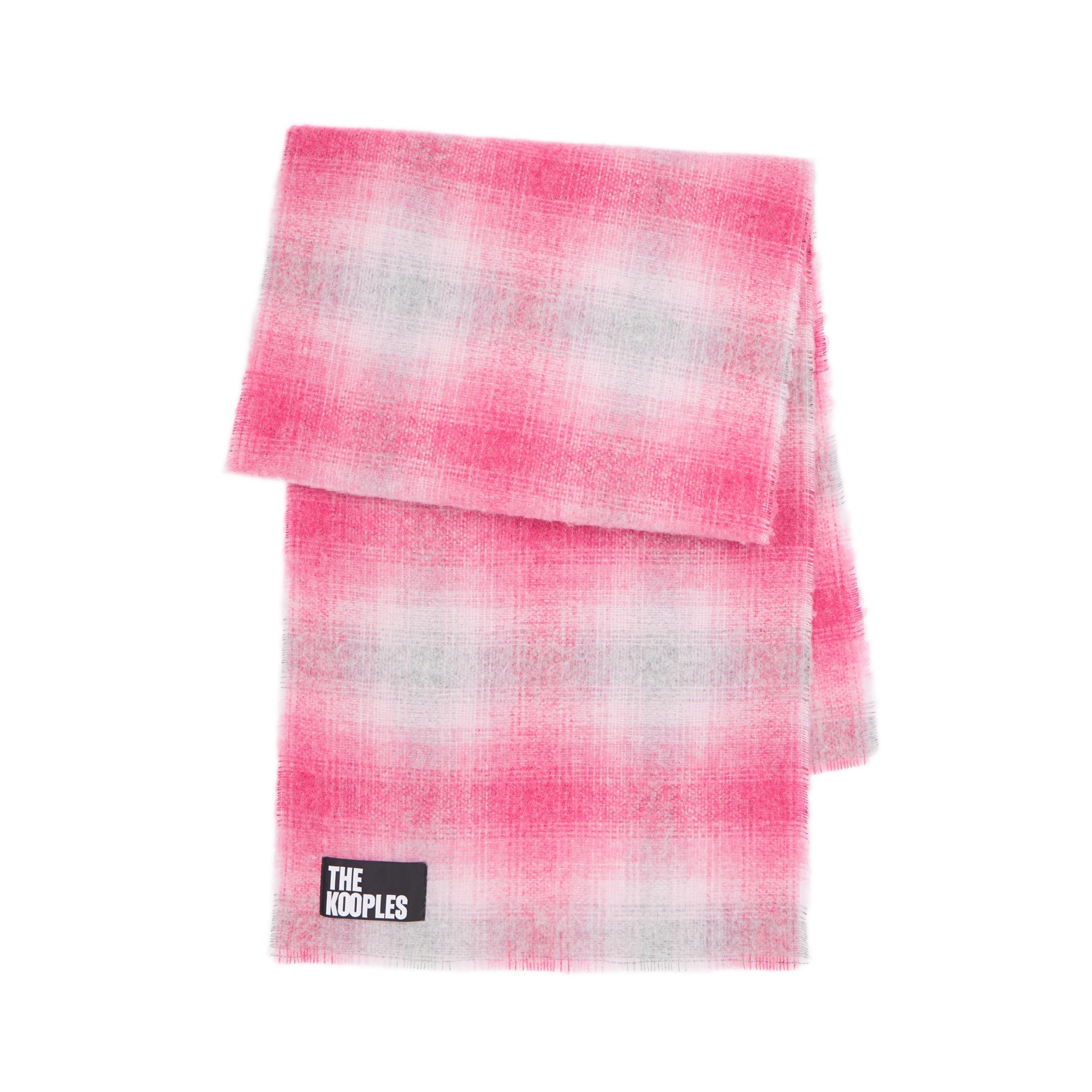 Checked Wool-Blend Scarf | Women | Pink