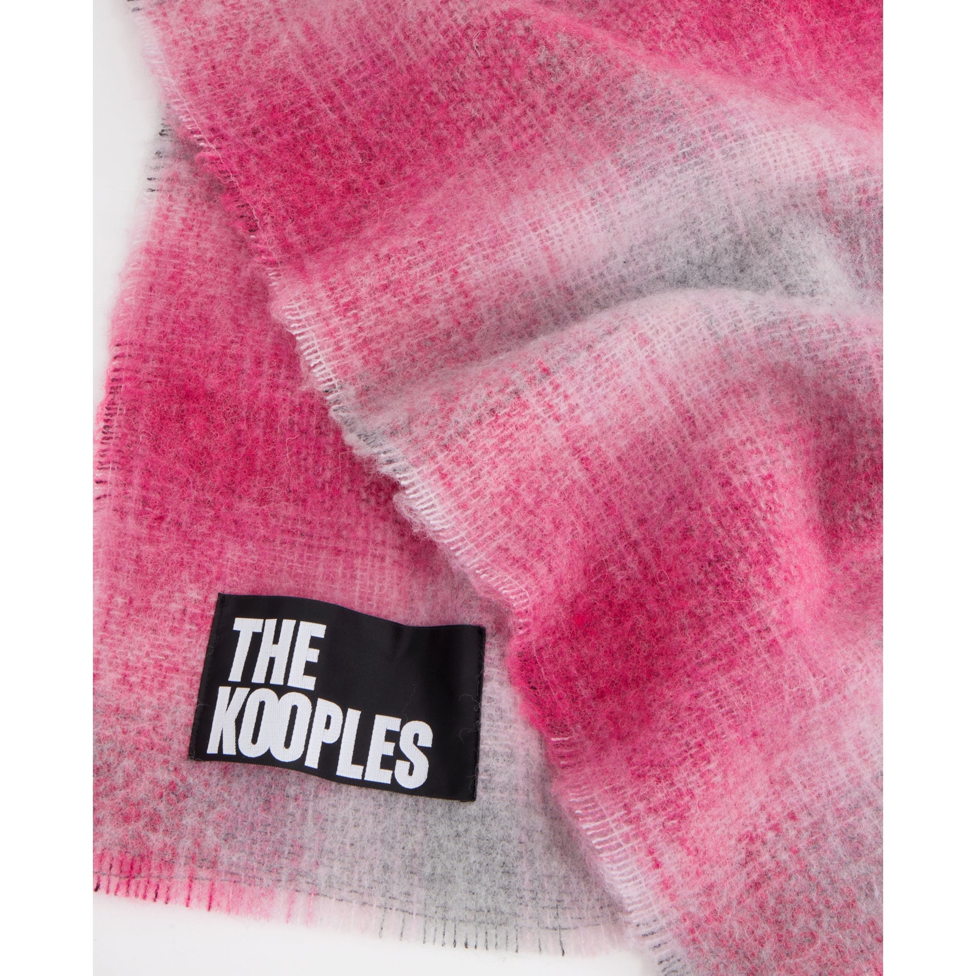 Checked Wool-Blend Scarf | Women | Pink