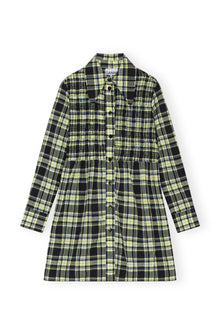 Checkered Seersucker Shirt Dress | Check Elfin Yellow