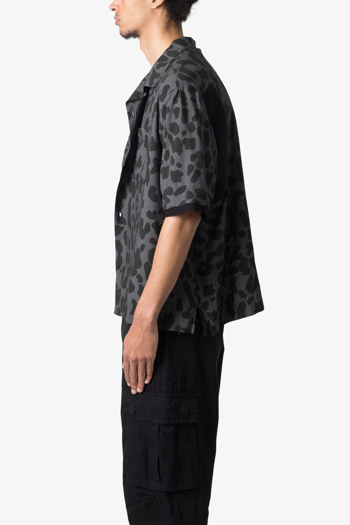 Cheetah Cargo Shirt | Black x Grey
