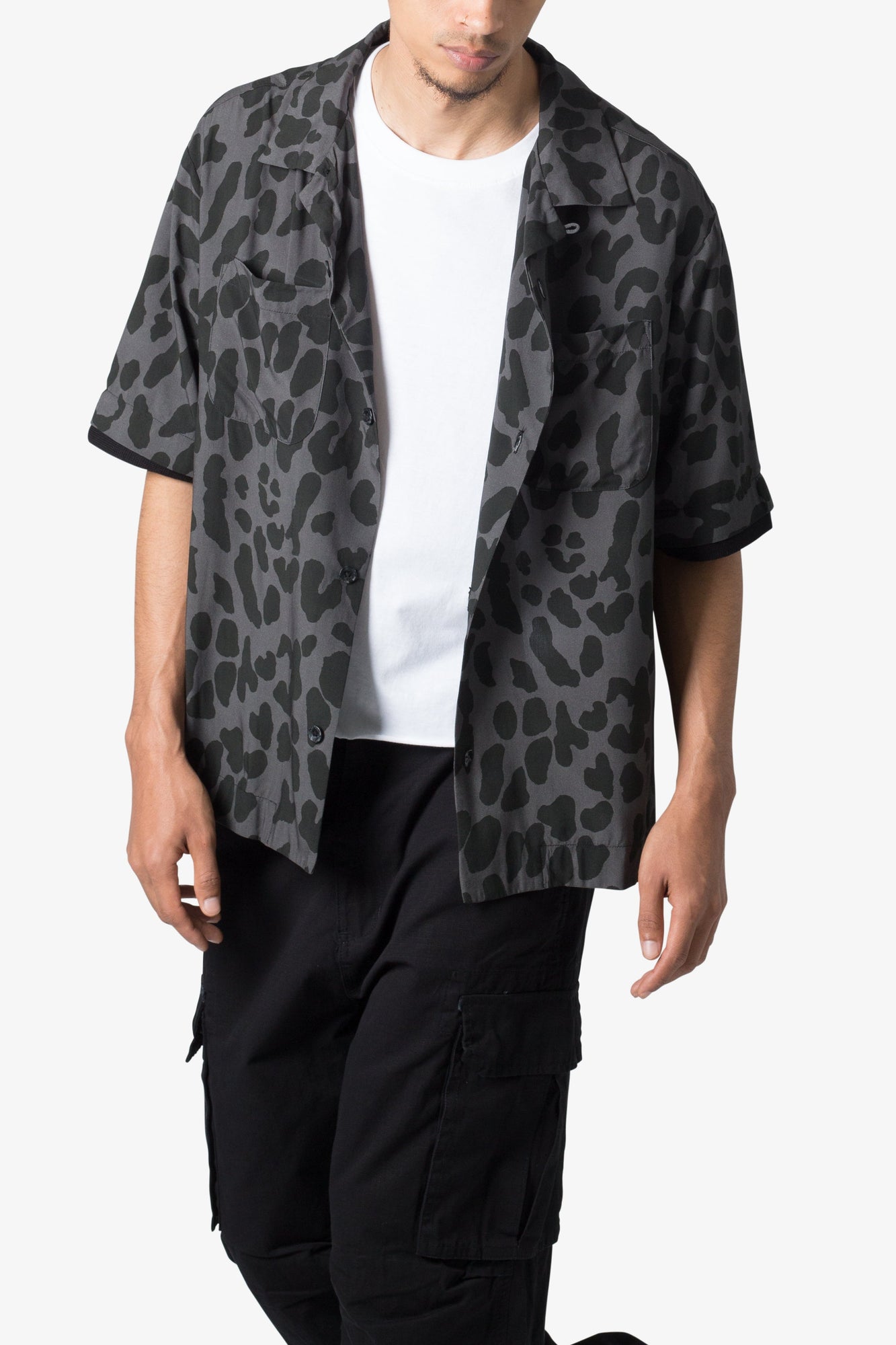 Cheetah Cargo Shirt | Black x Grey