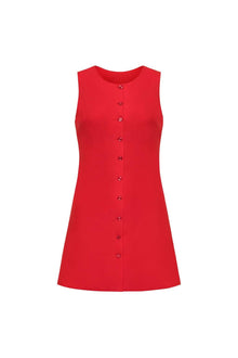 Button Down Tank Dress | Cherry