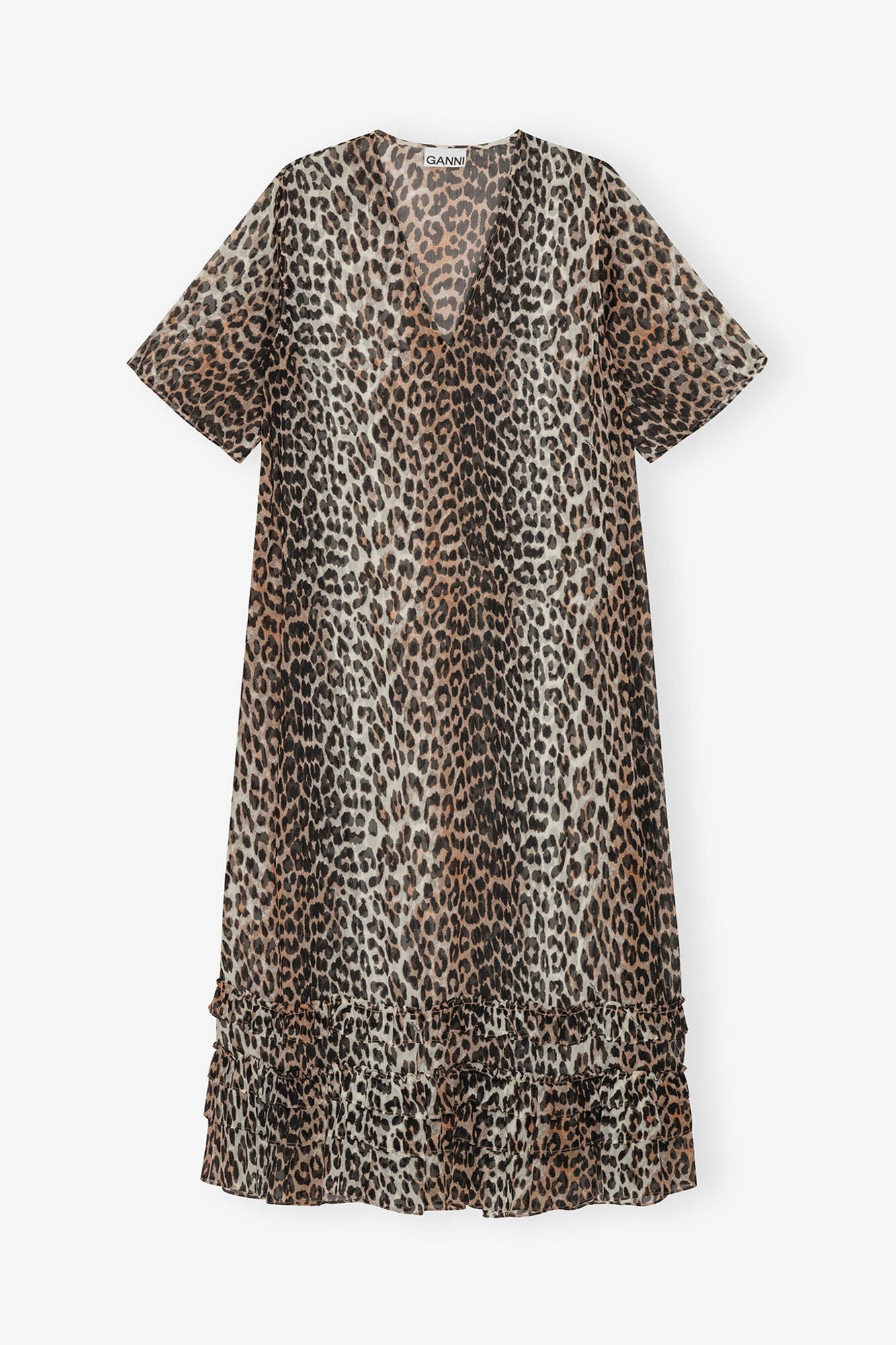 Chiffon Maxi Dress | Leopard