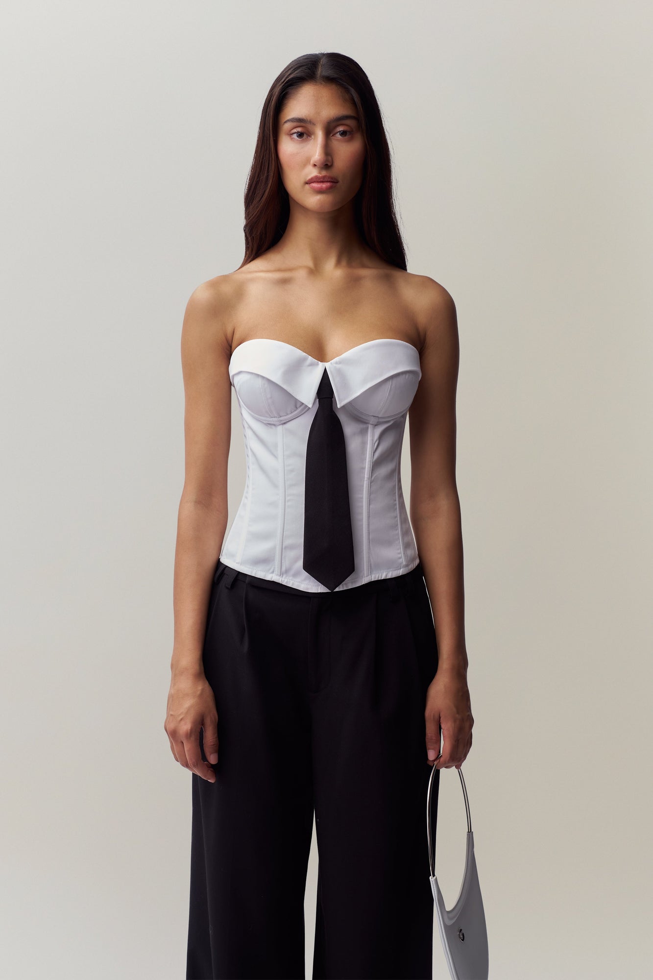 Womens | Chrys Corset | White/Black