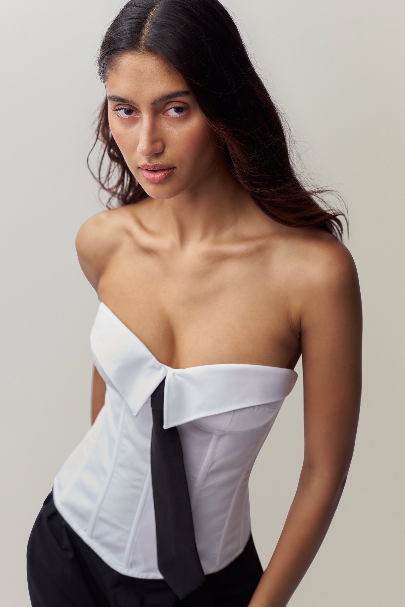 Womens | Chrys Corset | White/Black