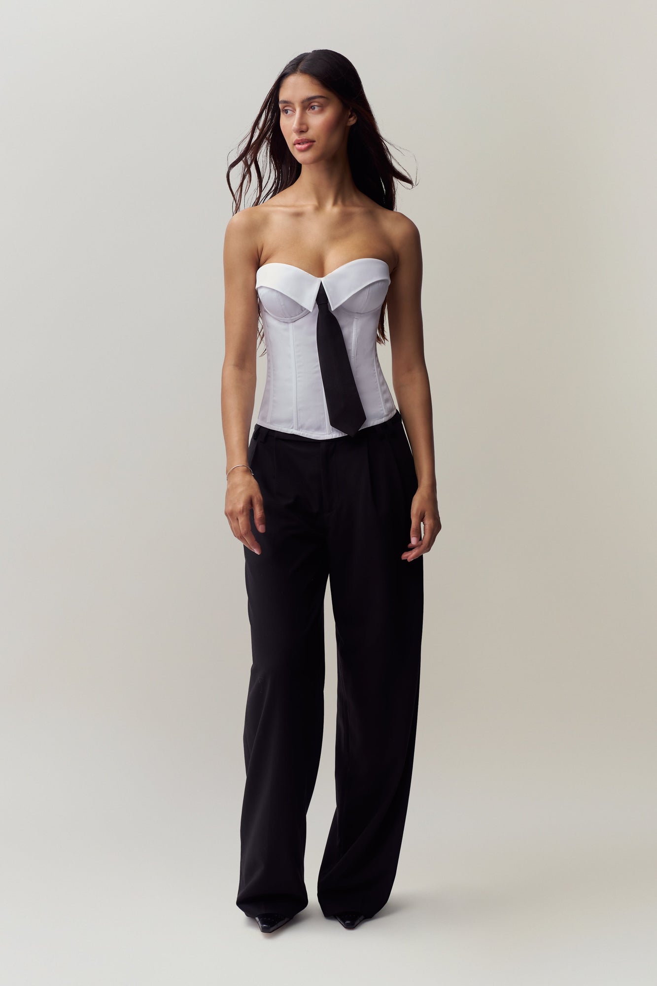 Womens | Chrys Corset | White/Black