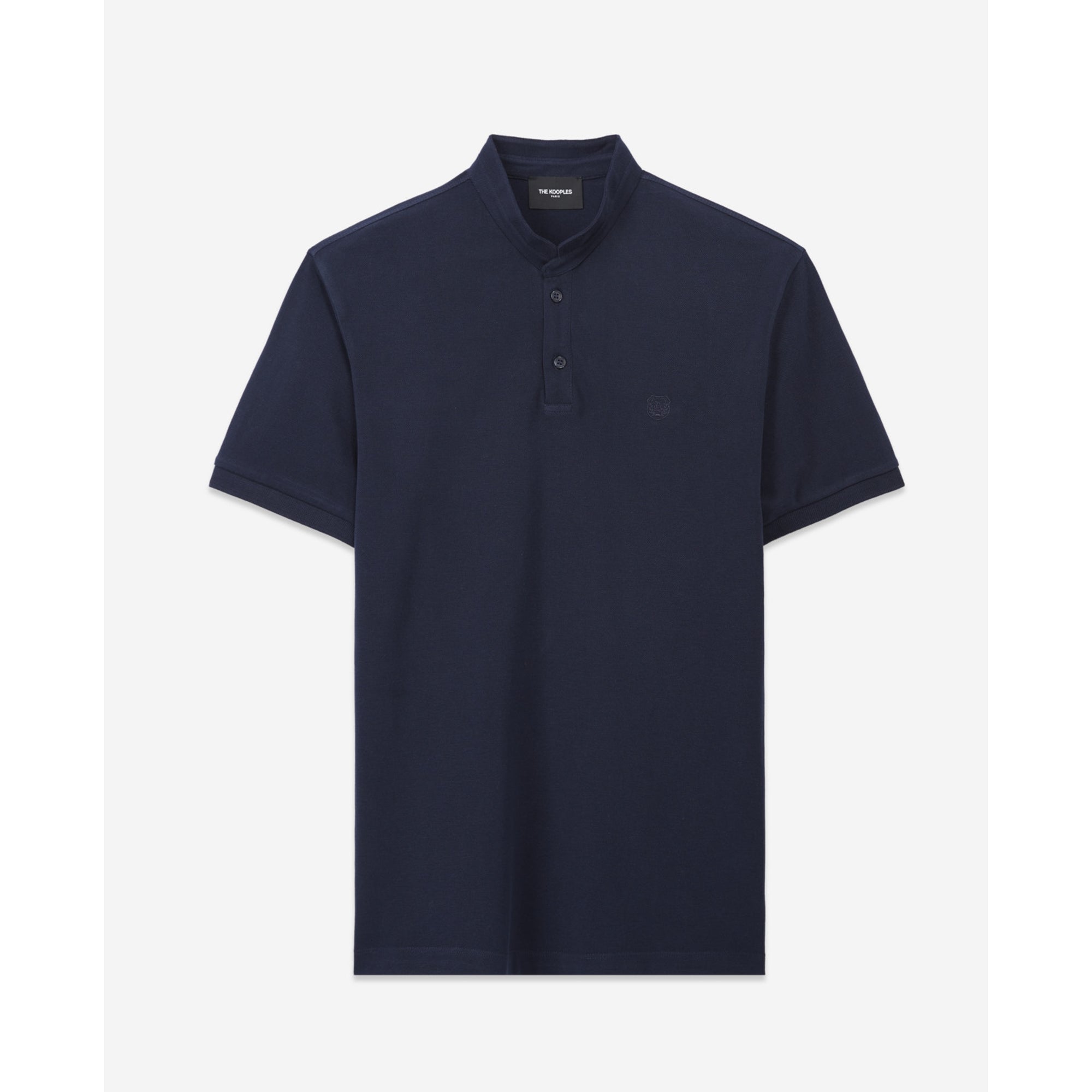 Classic Polo With Officer Collar | Men | Navy